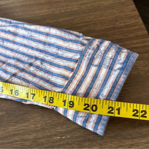 ❤️ Gap Striped Blue and White Men's Shirt L - Picture 9 of 10